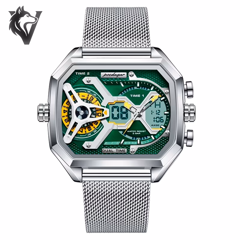 POEDAGAR E106 Reloj Digital y Analógico